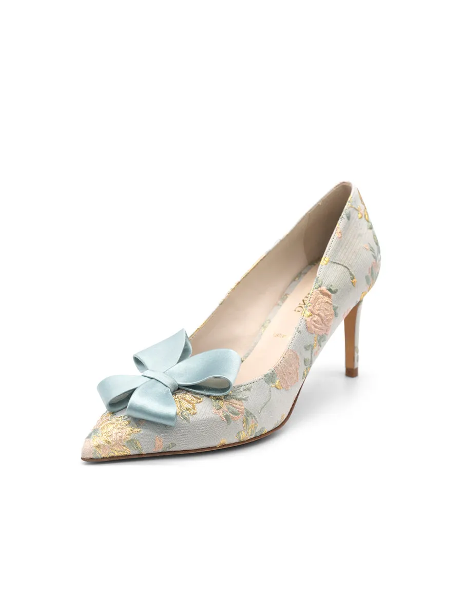 Caitlin Pointed Toe Pump Brocade Bulky