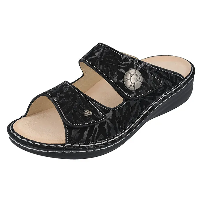 Bare Feel Casual Step Womens Finn Comfort Moorea in Black Delizia