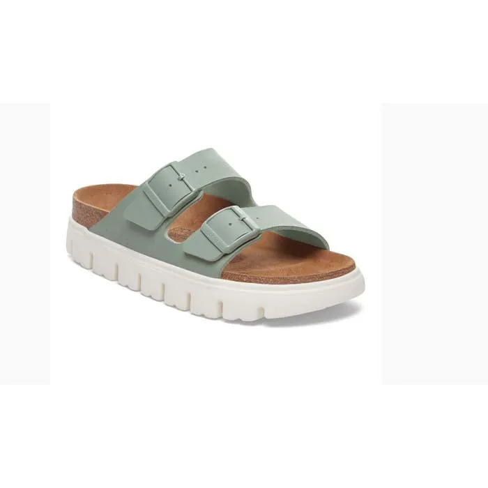 Womens Birkenstock Arizona Chunky Narrow in Pure Sage Padded Fashion Flip-flops