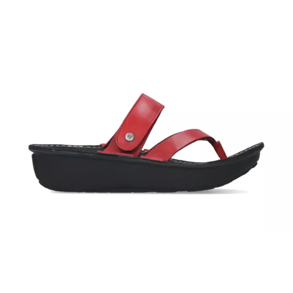 Tahiti Thong Sandal - 350 Red Footbed White