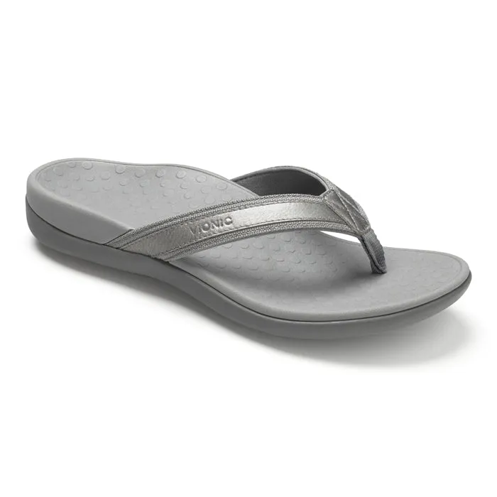 Water Friendly Womens Vionic Tide II Toe Post Sandal Pewter