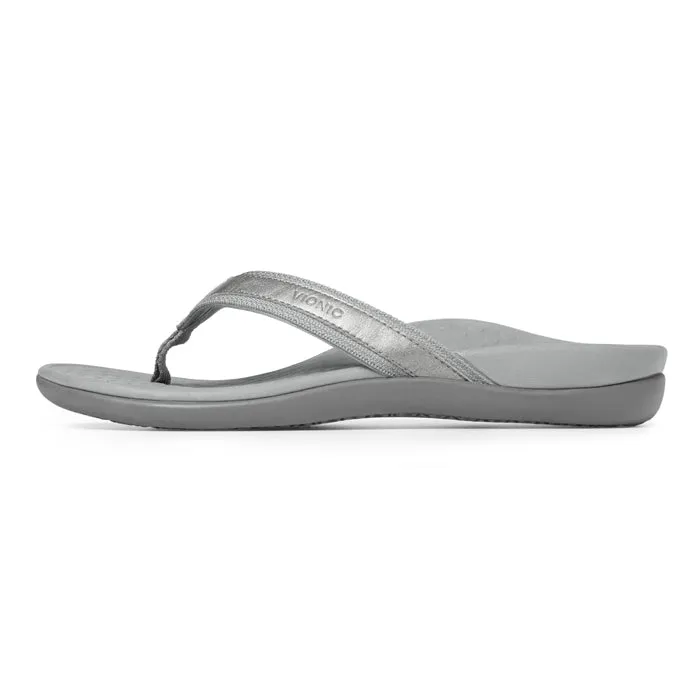 Quick Slip Simple Style Womens Vionic Tide II Toe Post Sandal Pewter