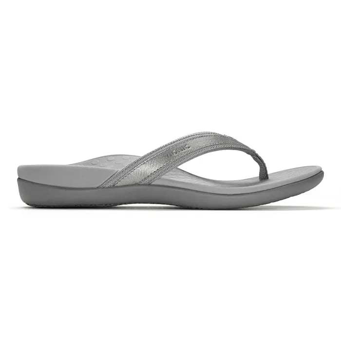 Flexible Straps Hiking Comfort Womens Vionic Tide II Toe Post Sandal Pewter