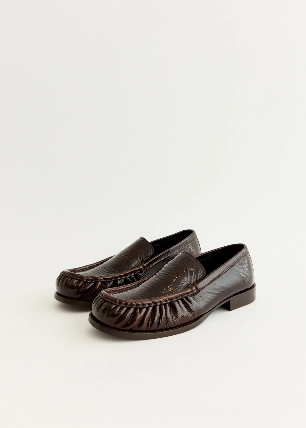 Rose Glow Patent Leather Loafers