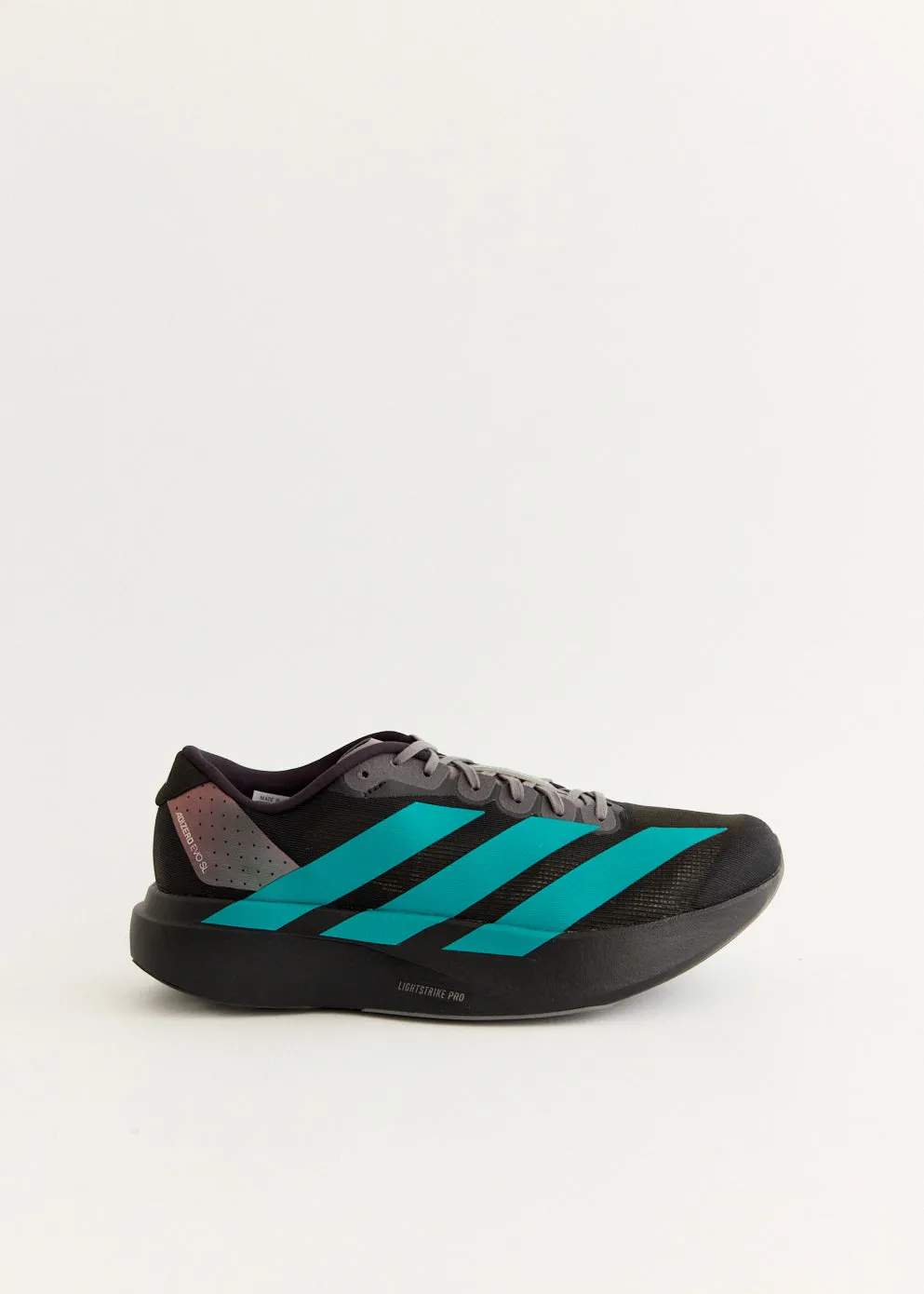 Adizero Evo SL 'Black Pure Teal' Sneakers flexibility - level Slip-resistant support