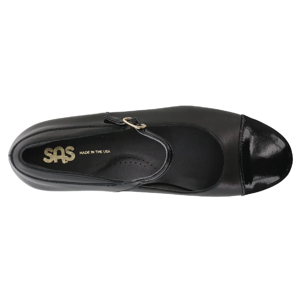 Isabel - Black / Black Patent Real Shade Mesh Fabric