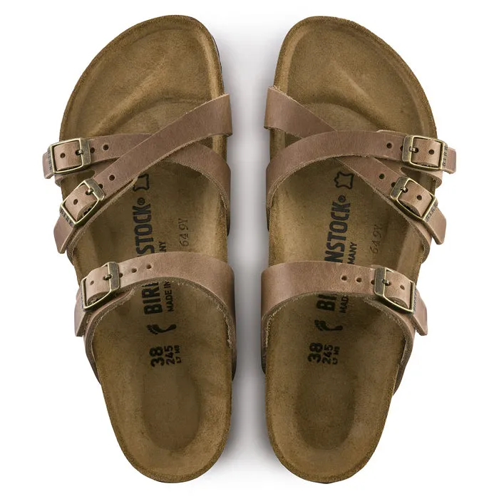 Womens Birkenstock Franca Oiled Narrow Tobacco Fast Dry