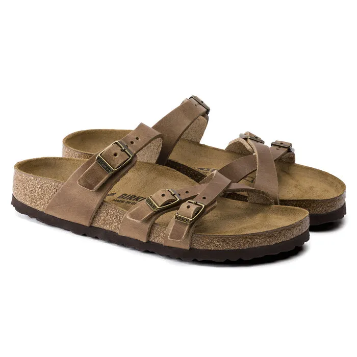 Womens Birkenstock Franca Oiled Narrow Tobacco Comfortable Outdoor Adventure Comfortable Footbed