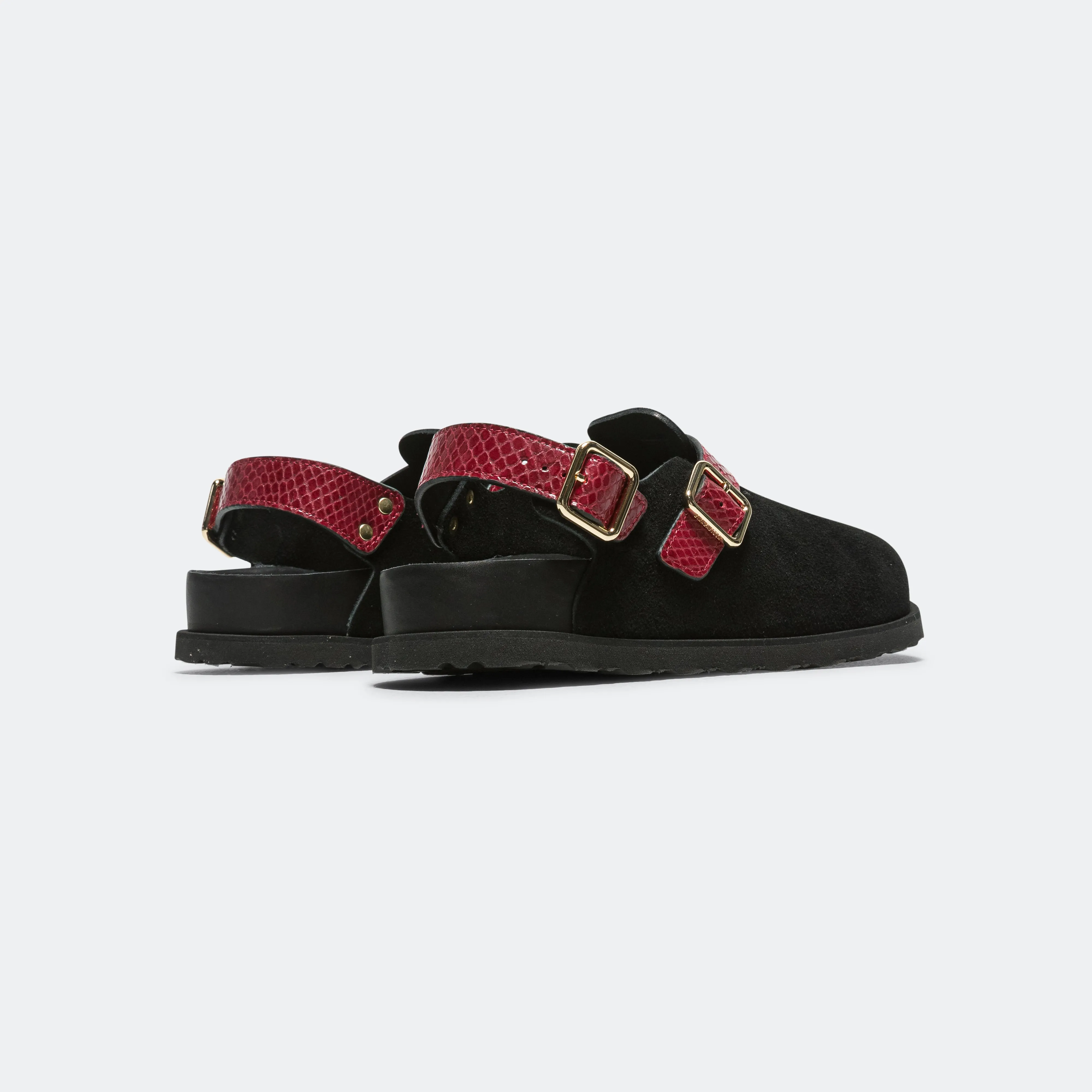 Tokio Cazador Narrow - Red Snake Leather Stylish Walking Shoes Sporty Outdoor Footwear