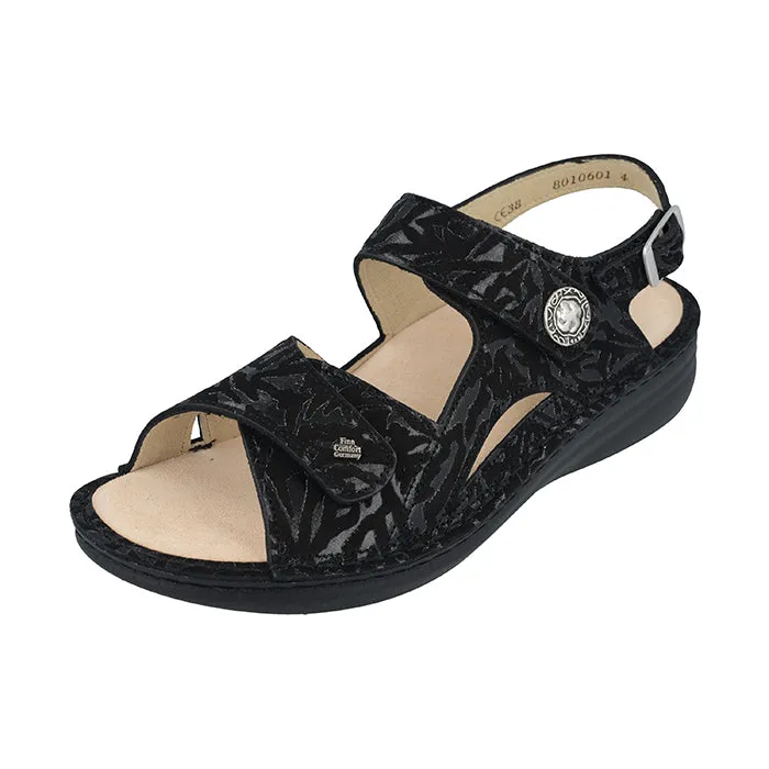 Slip Guard Womens Finn Comfort Barbuda in Black Delizia
