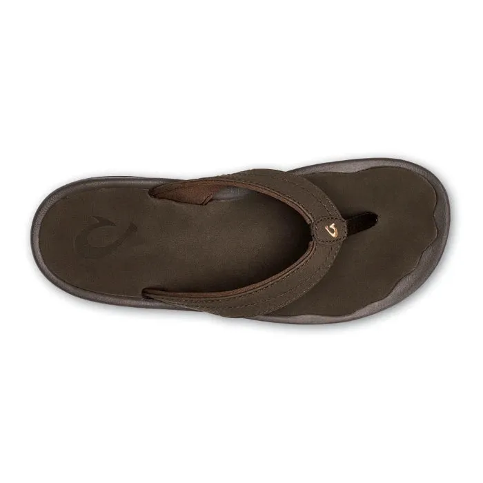 Womens Olukai Ohana Black/Dark Shadow Durable Outdoor Shoes Fashionable Casual Shoes