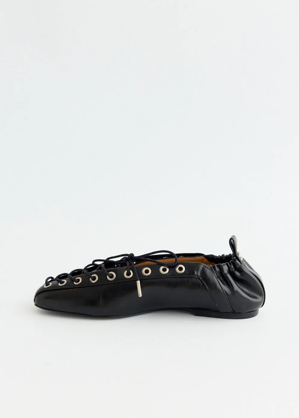 Leisure Day All Round Eyelets Lace Up Ballerinas