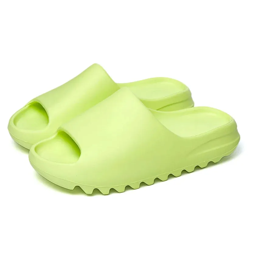 water - draining sole Adidas Yeezy Slide Green Glow