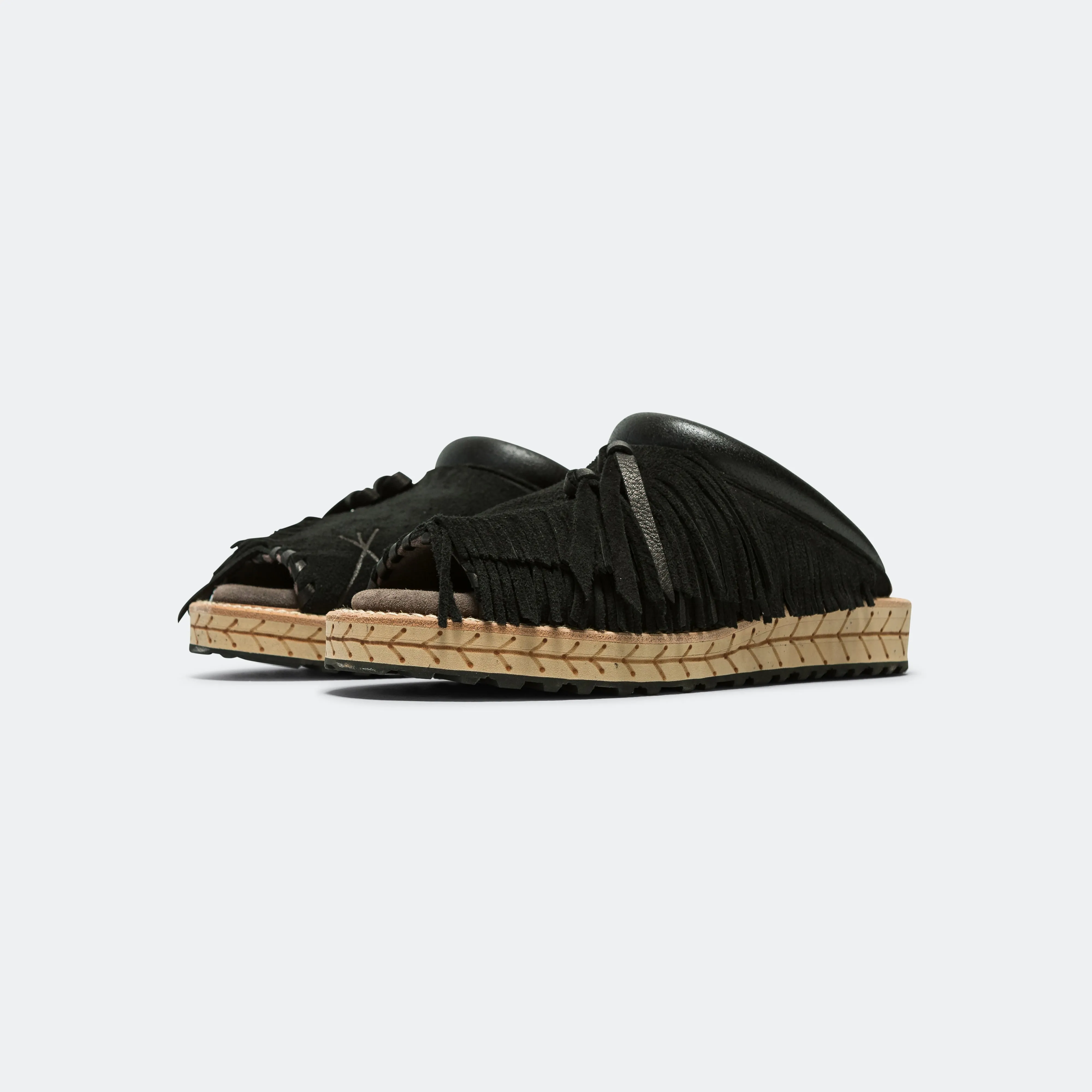 Casual Shoes Stylish Summer Shoes Deer Leather Pueblo Sabot - Black
