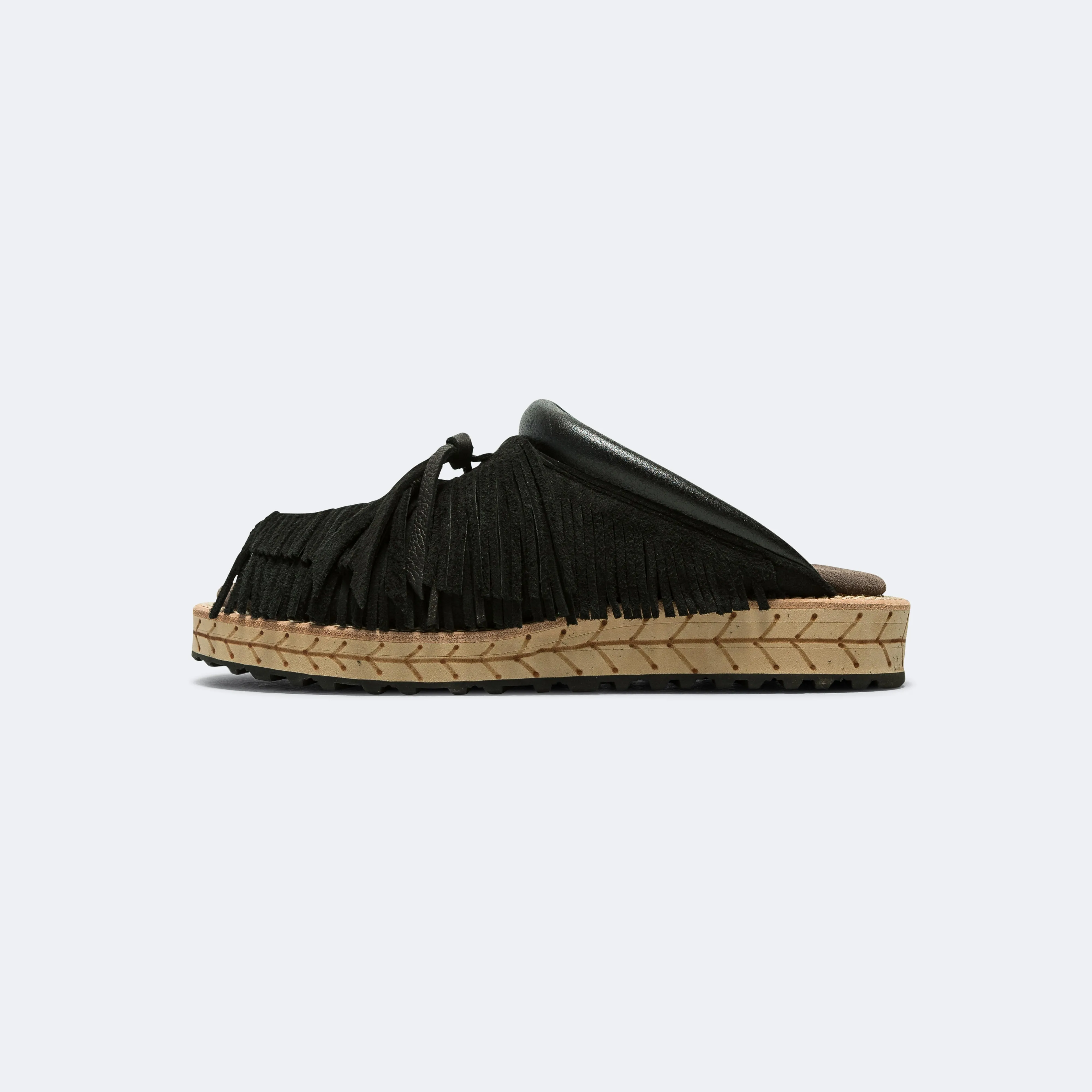 Deer Leather Pueblo Sabot - Black Drive Day Foot Hug
