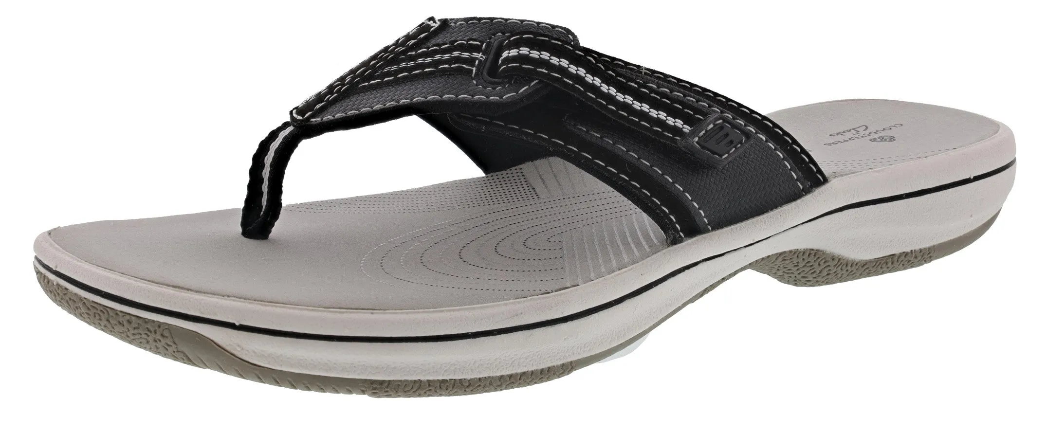 Ventilated Design Clarks Women Cloudsteppers Walking Flip Flop Sandals Brinkley Jazz