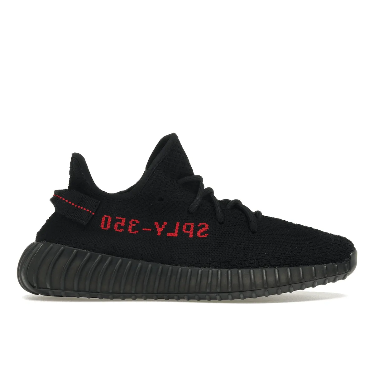 park walking Adidas Yeezy Boost 350 V2 Black Red