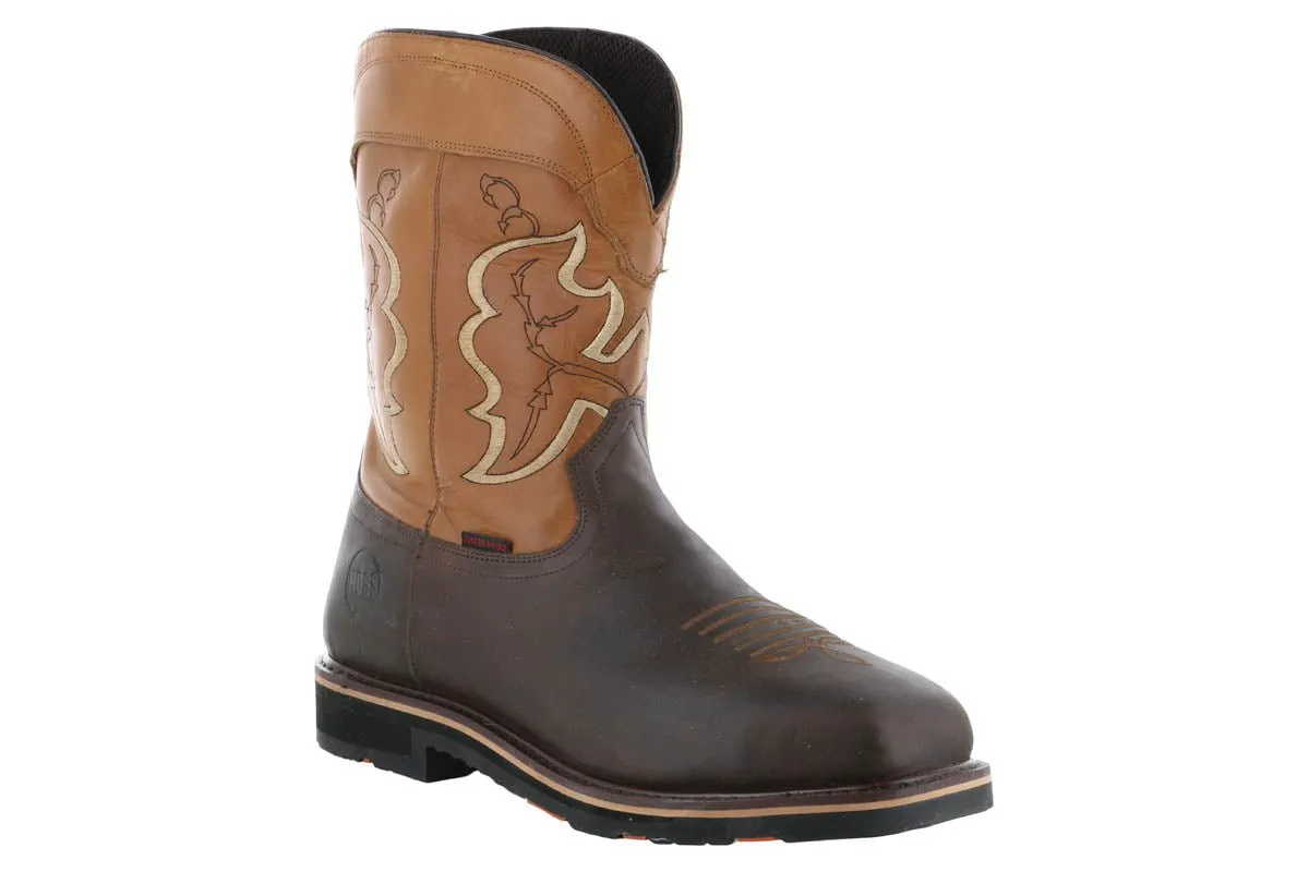 Hoss Showdown Composite Toe Western Boot Brown SlipResistant