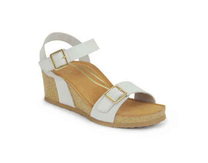 Womens Aetrex Lexa in Ivory Cushioned Sole Tailored Fit