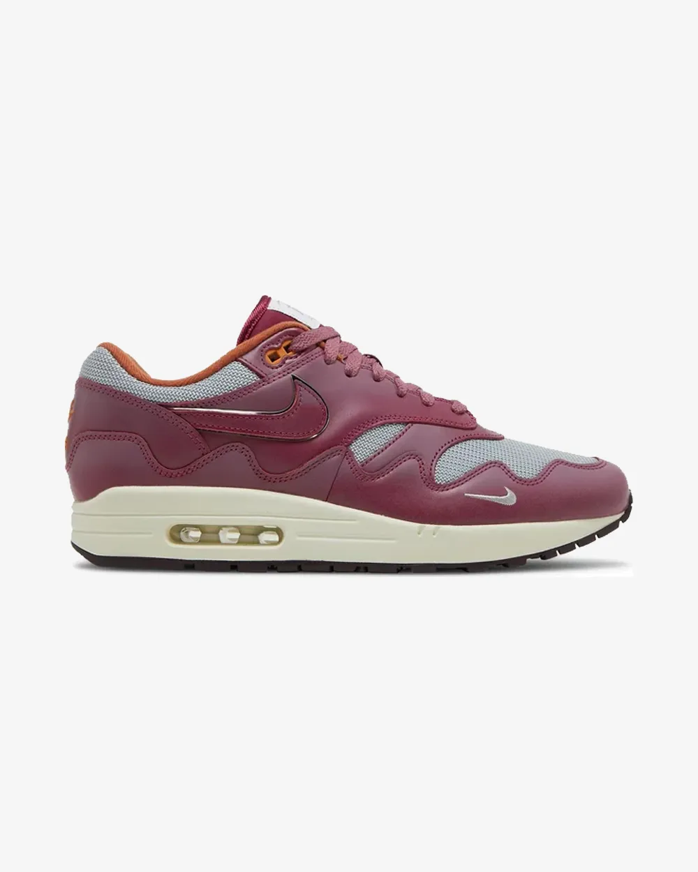 NIKE AIR MAX1 X PATTA WAVES RUSH MAROON (WITH BRACELET) Travel Pair Breath Space