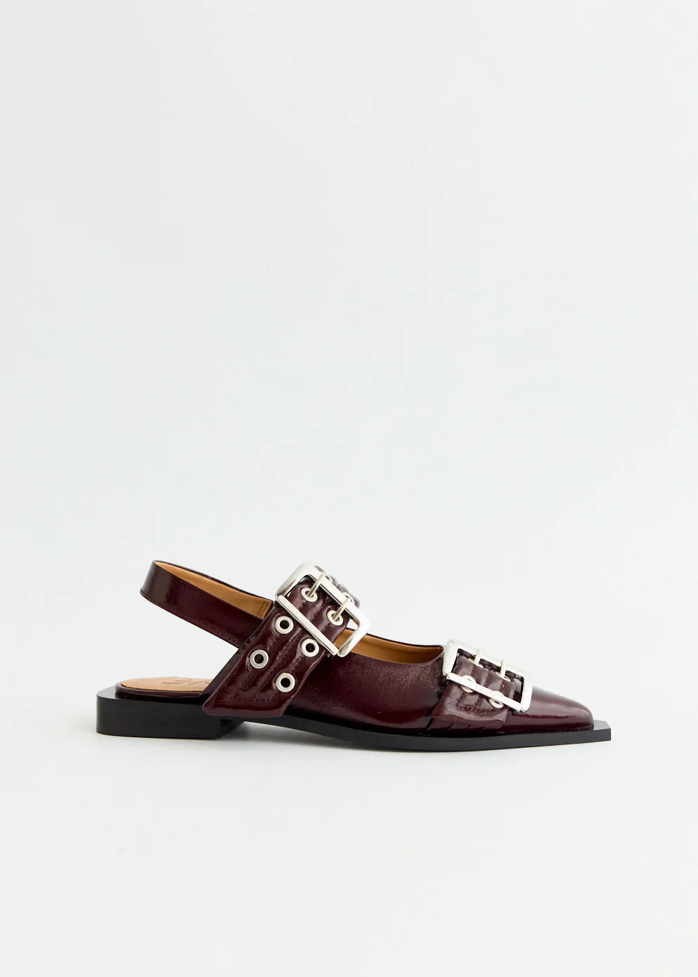 Feminine Buckle Ballerinas Cushioned Feel