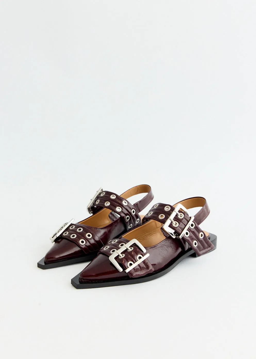 Feminine Buckle Ballerinas Winter Ready City Utility
