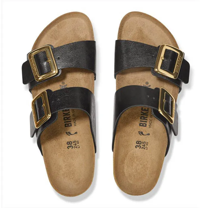 Block Heel Total Ease Womens Birkenstock Sydney Birko-Flor Narrow in Graceful Licorice