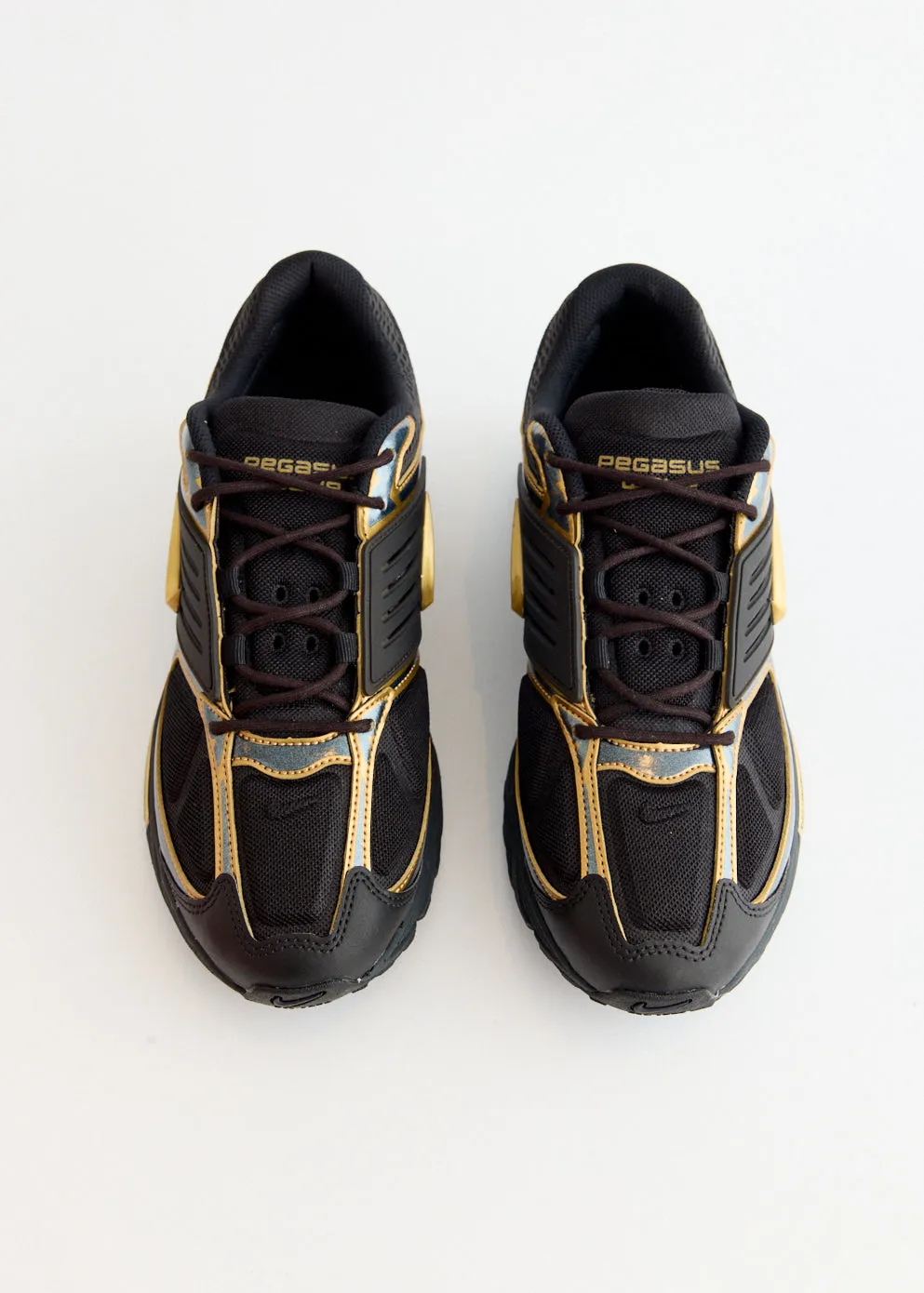 Air Pegasus Wave Premium 'Black Metallic Gold' Sneakers Easy Cushioning