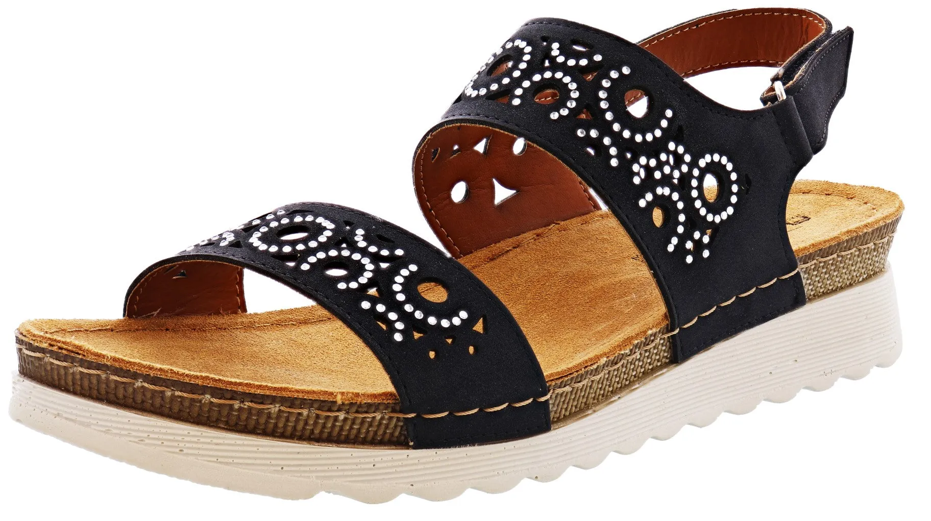 Flexus Women's Tacia Comfort Sling Back Sandals Neutral Look