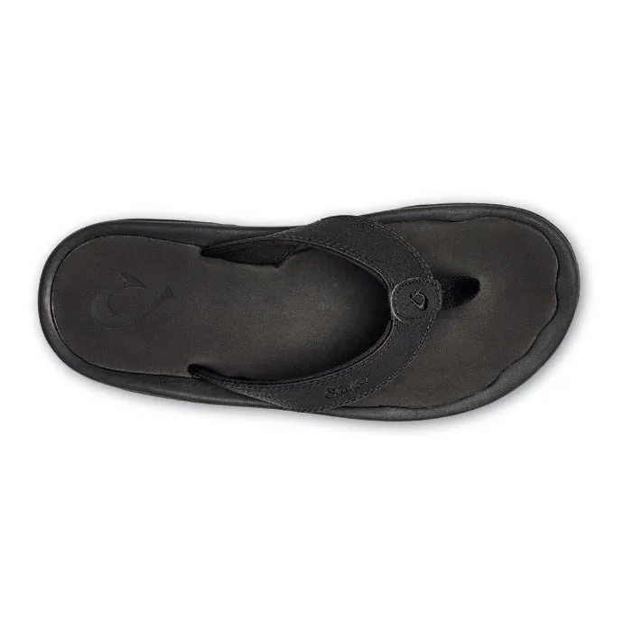 Womens Olukai Ohana Black Travel Light Chunky Heel