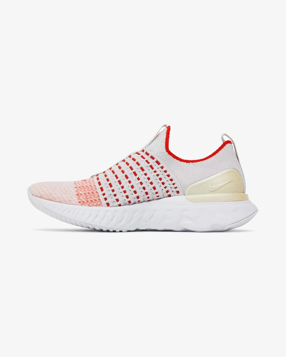 NIKE REACT PHANTOM RUN FLYKNIT 2 VAST GREY FIRE PINK TEAM ORANGE Loafer Style