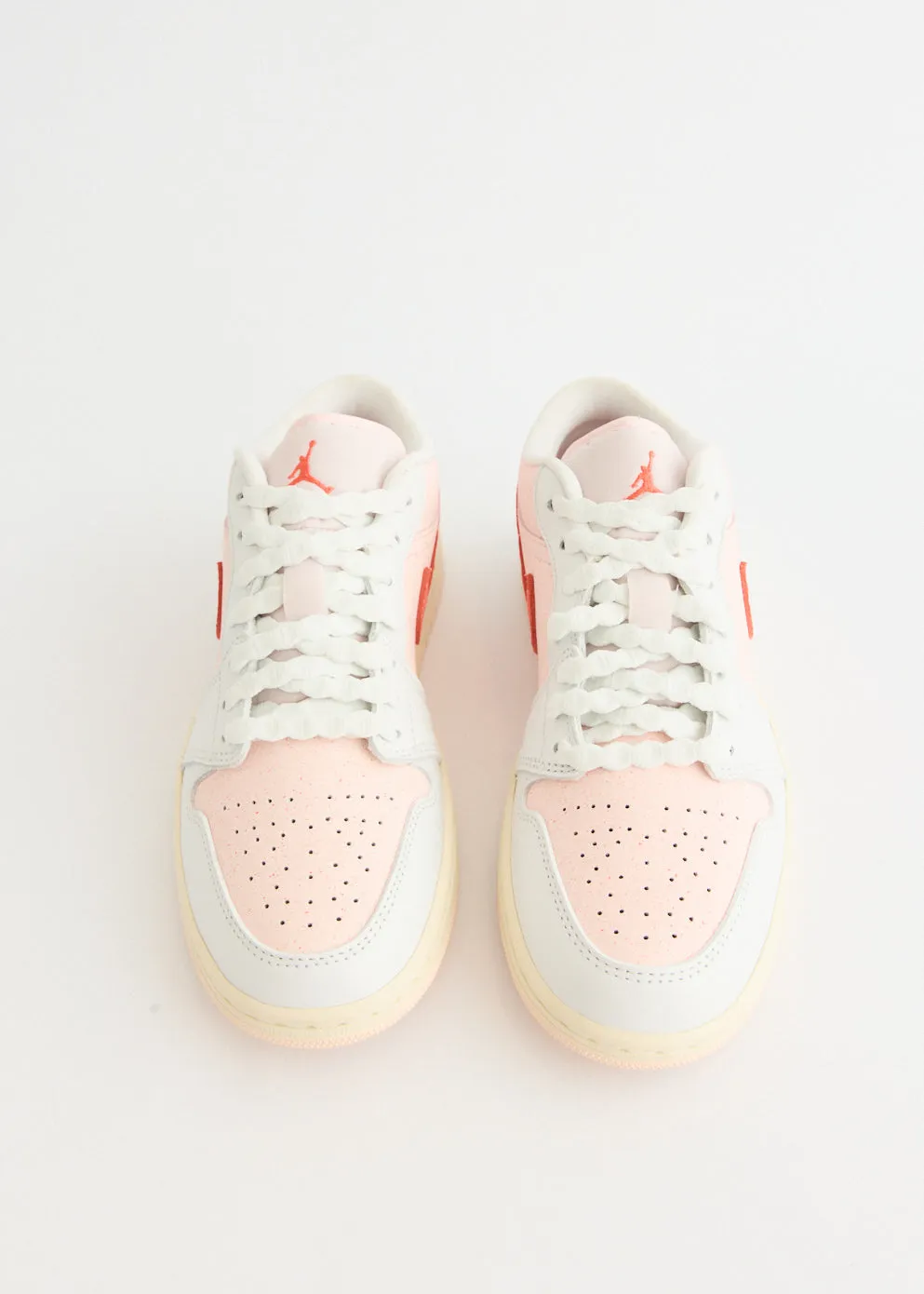 Dusk Walk Smooth Finish Women's Air Jordan 1 Low 'Strawberry Milkshake' Sneakers