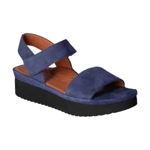 Effortless Fit cut Abrilla Sandal - Navy Kid Suede