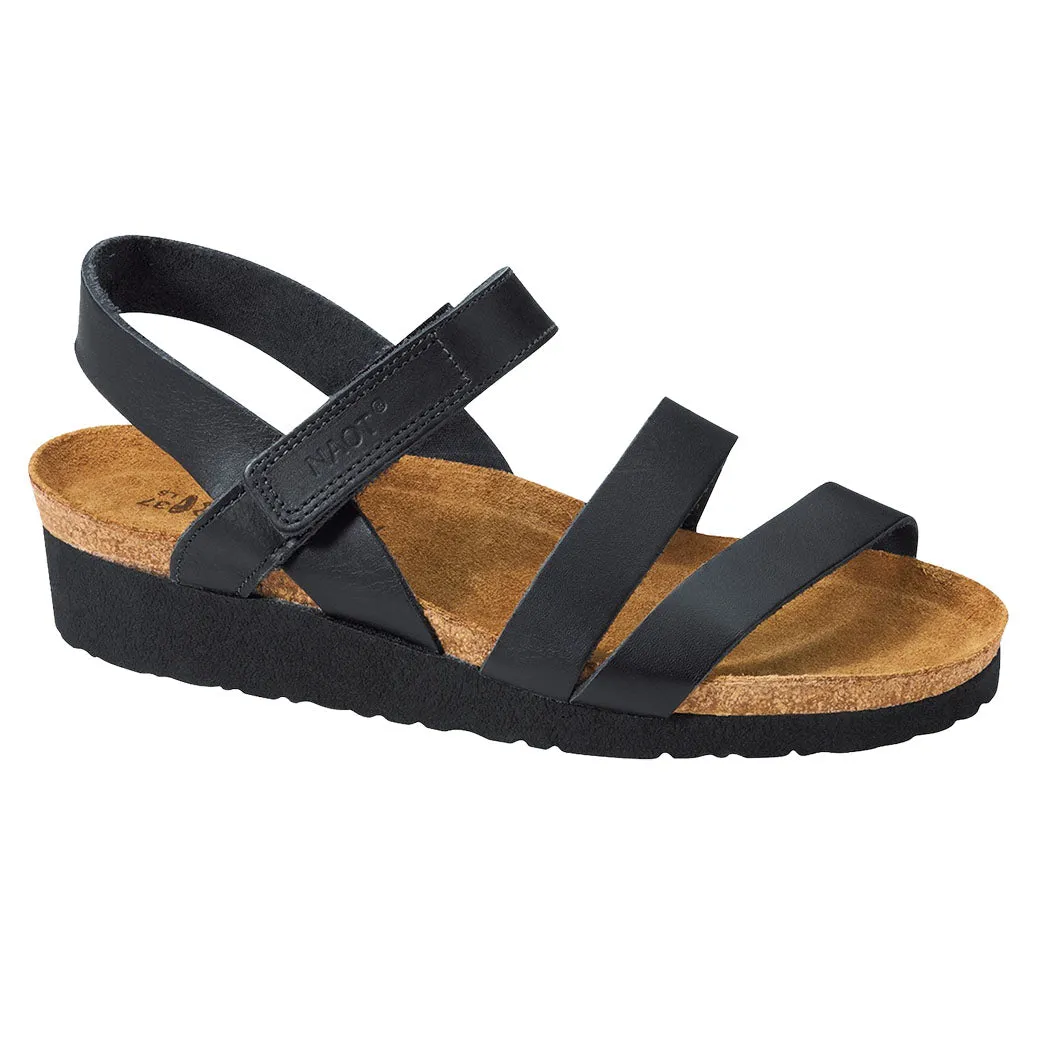 Womens Naot Kayla in Black Matte removable insoles