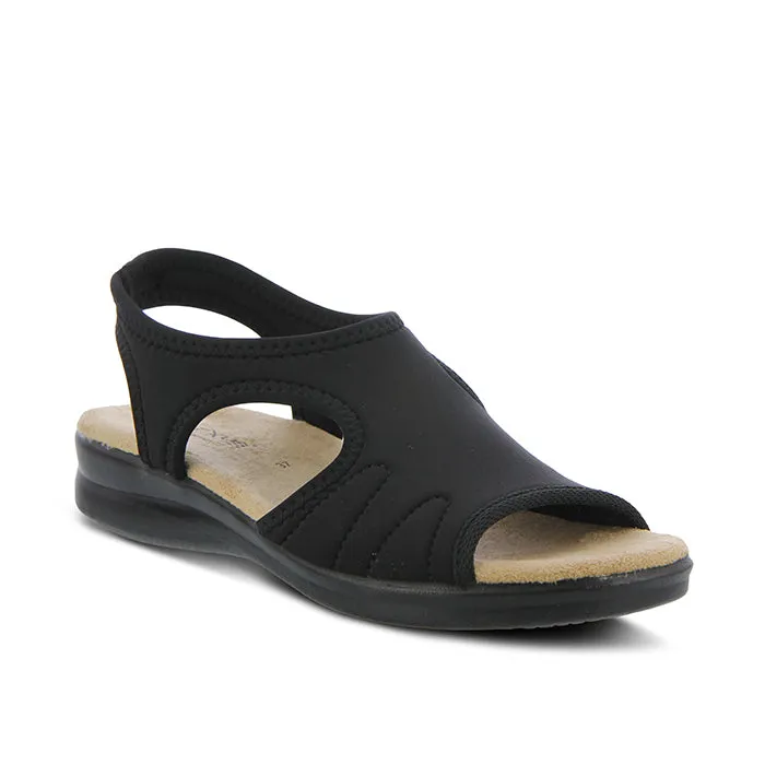 Womens Flexus Nyaman in Black footbed cushioning
