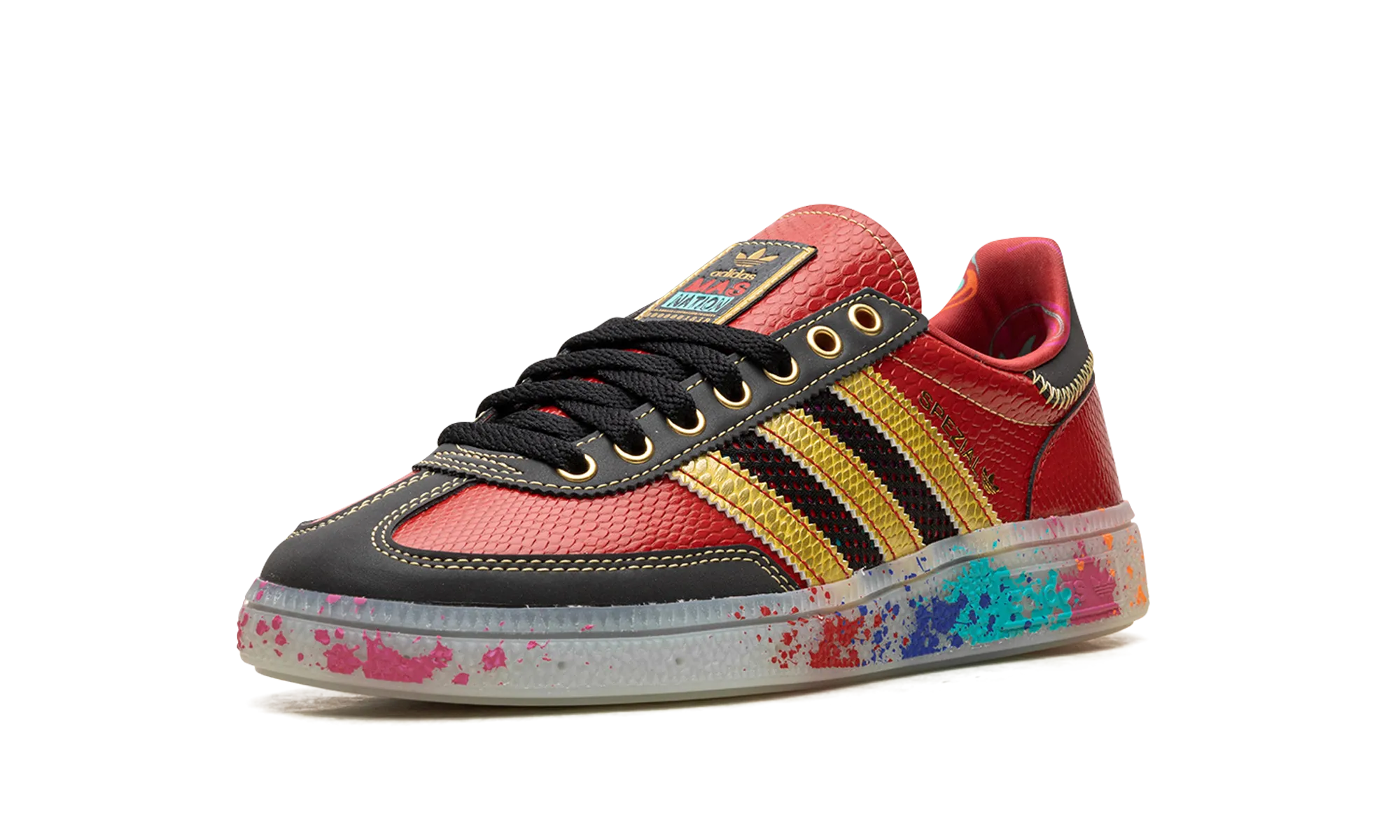 Handball Spezial "S.E.E.D. - Scarlet Gold Paint Splatter" Shock protection
