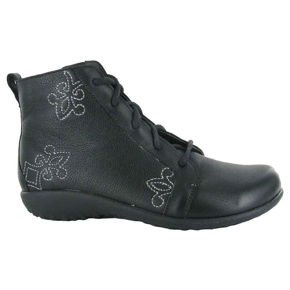Secure look boots Manga Embroidered Lace Up Bootie (11024)