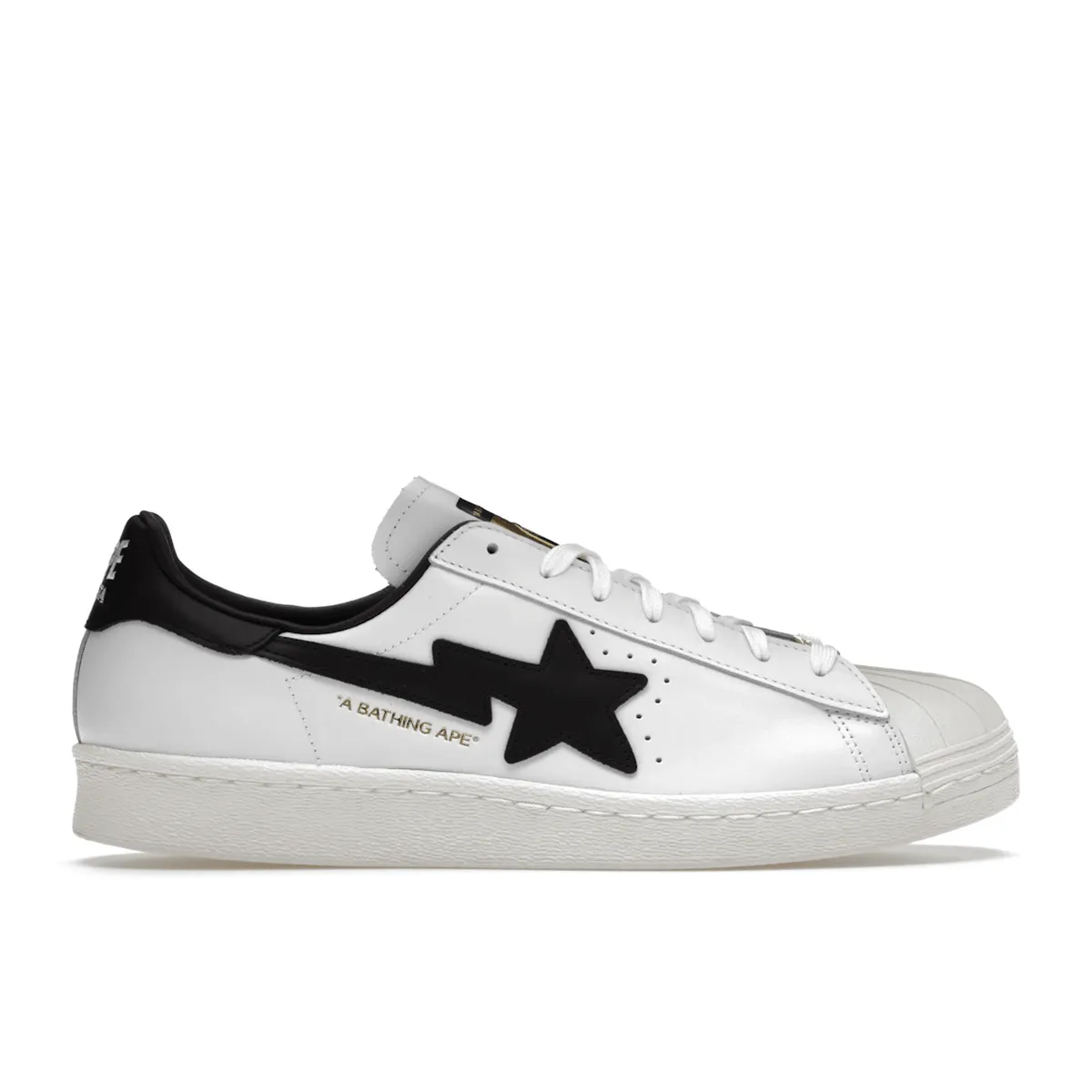 Airflow Lining Adidas Superstar 80s Bape White Black