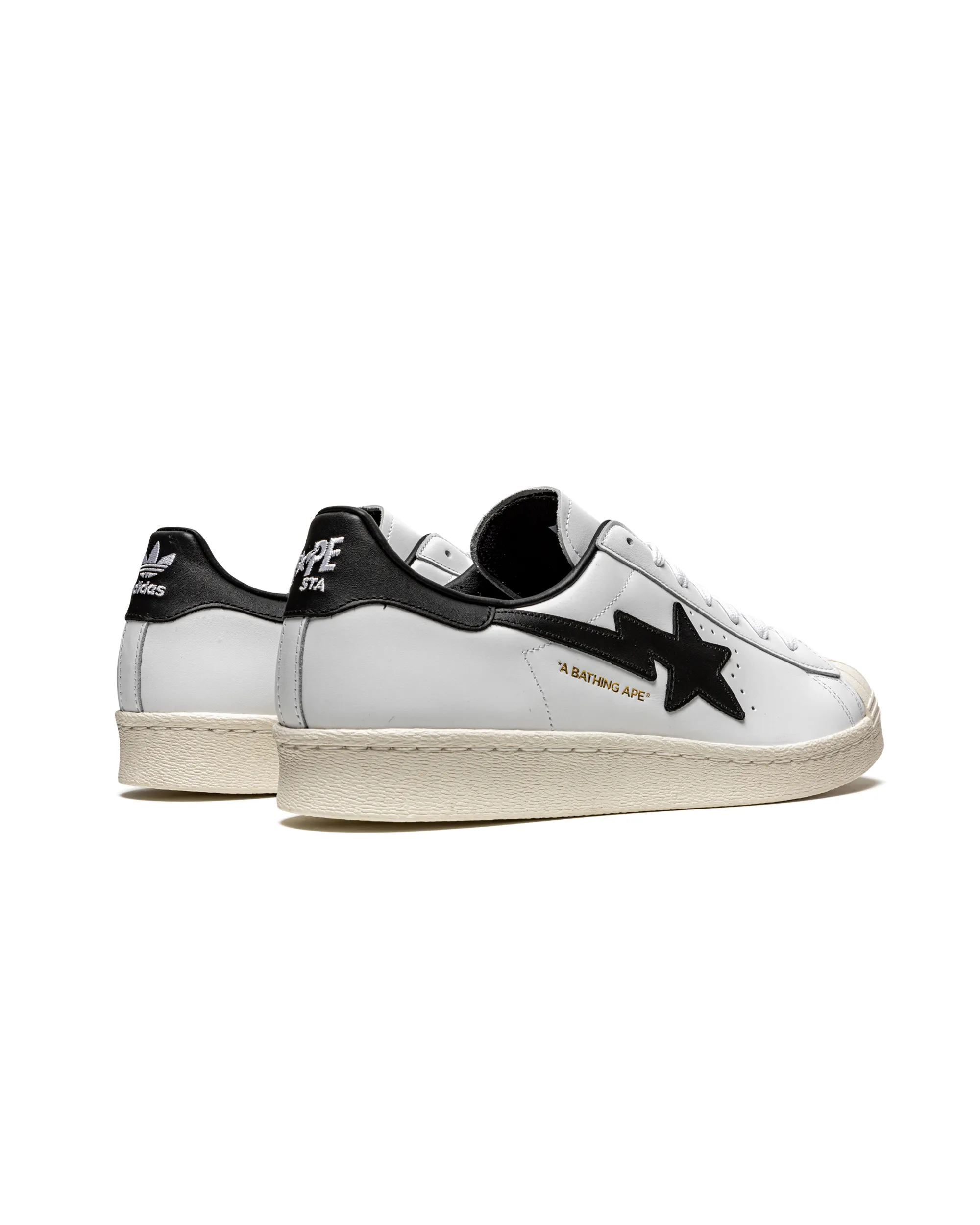adidas Superstar 80s Bape White Black Elastic Bands