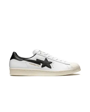 adidas Superstar 80s Bape White Black Stable platform Skater Power