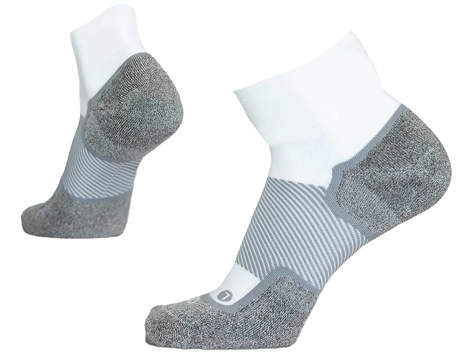 OS1st WP4 Wellness Performance Quarter Socks Wide White Lightweight Design