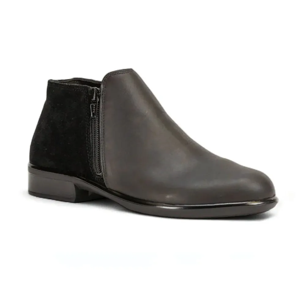 Elevated Comfort Helm Bootie (26030) - Ink Leather/Midnight Blue Suede