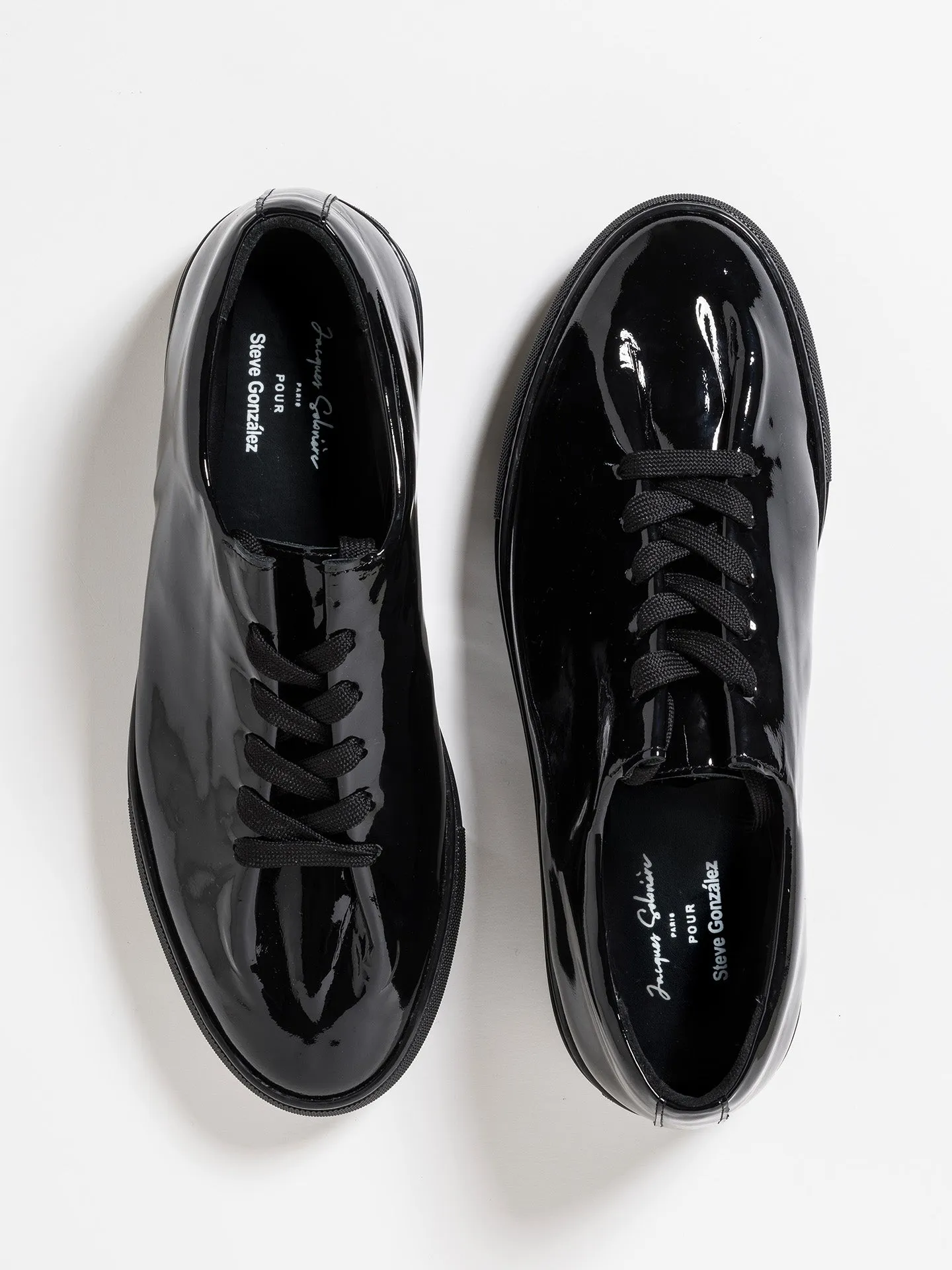 HERVE BLACK PATENT Soft Collar Padding Comfort Shock