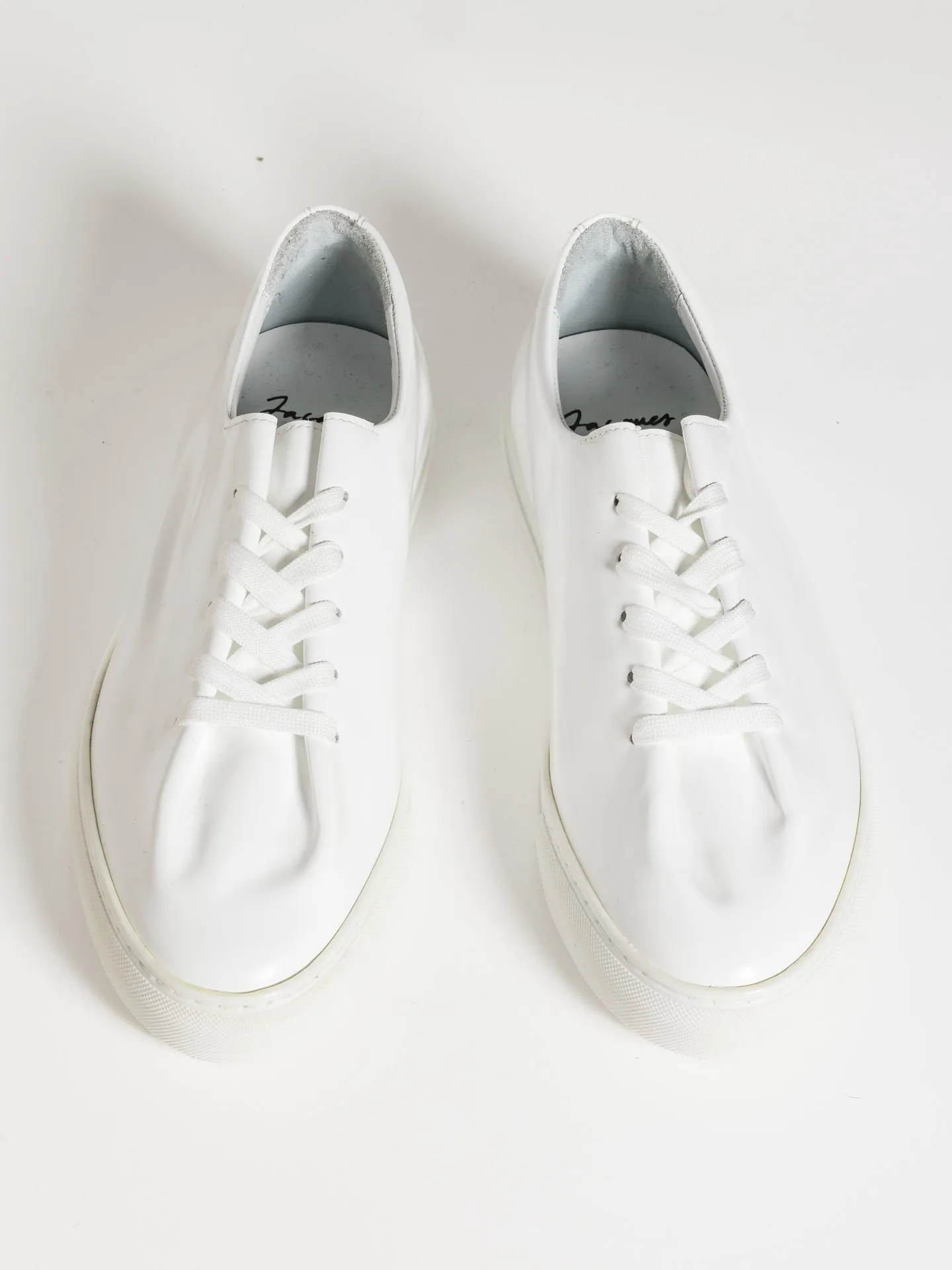 HERVE WHITE PATENT Weather resistant Anatomical Footbed Shape