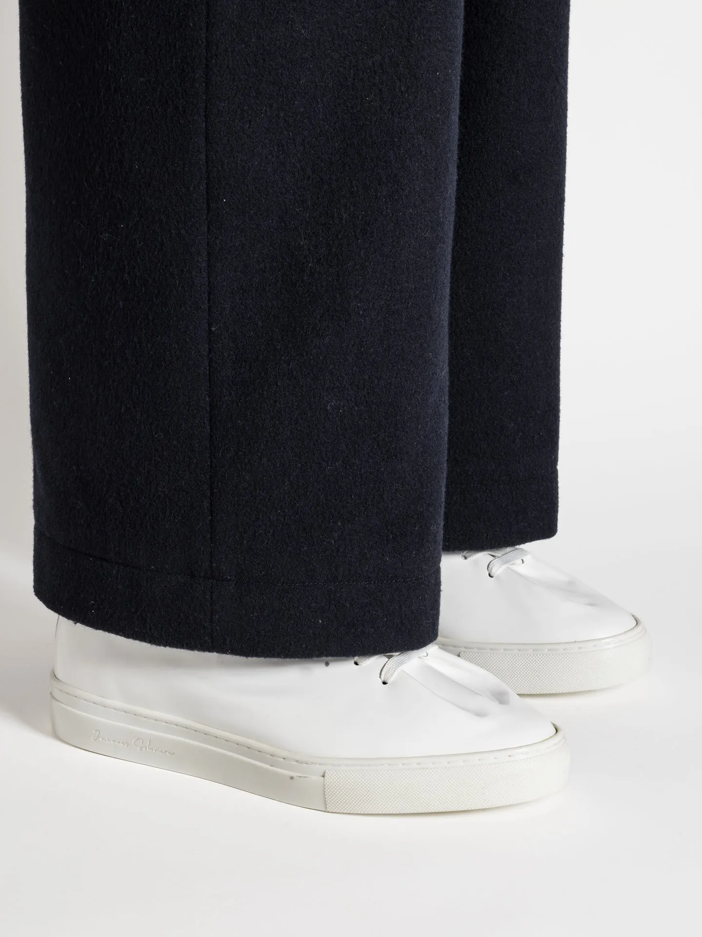 HERVE WHITE PATENT Zero Drop Platforms