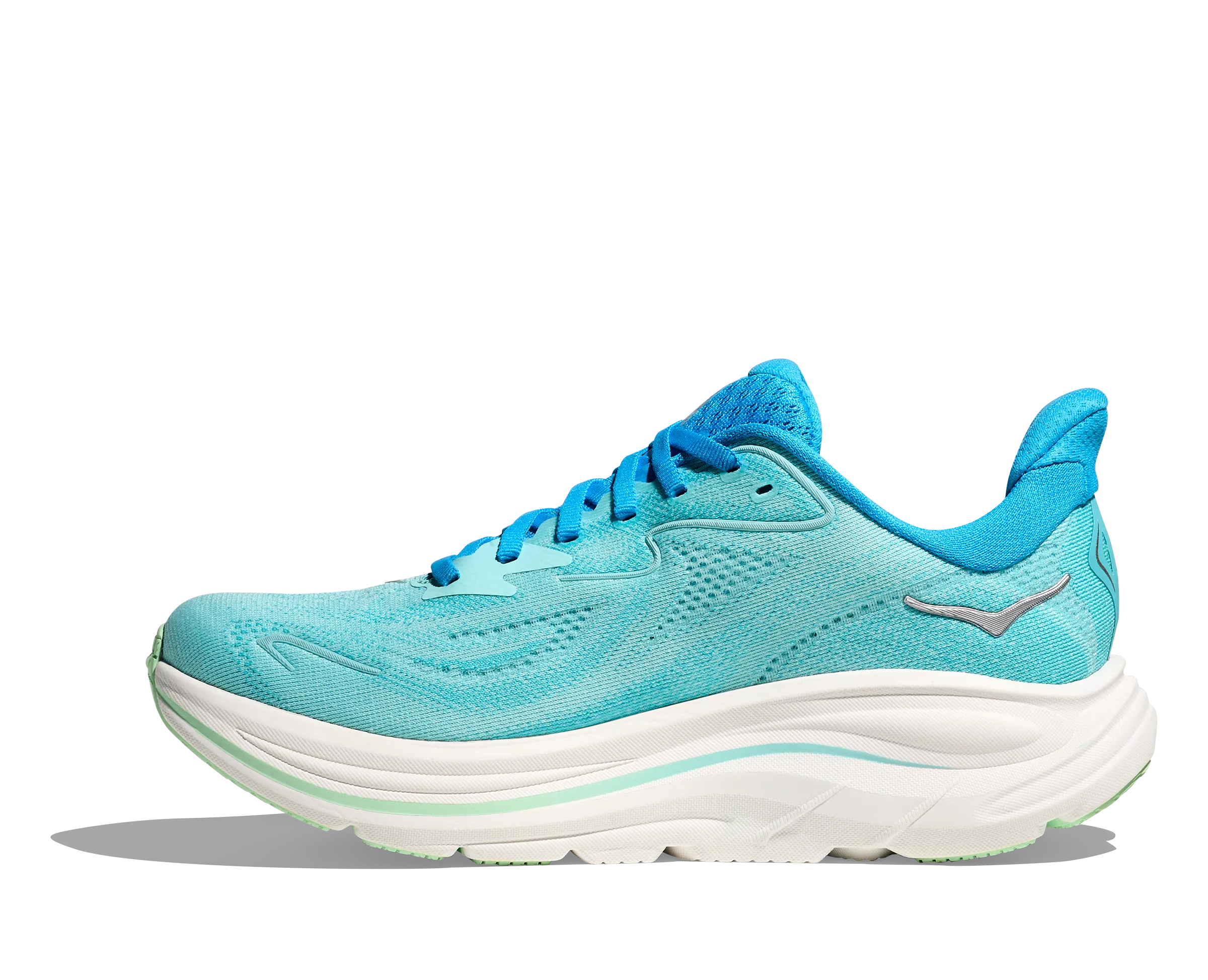 mesh upper breathability Short distance running Women's Clifton 10 - Skyward Blue / Cielo