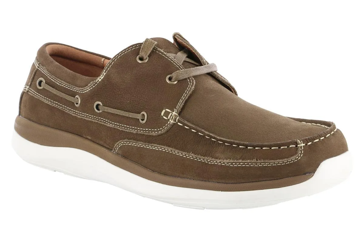 Propet Pomeroy Boat Shoe Timber Strong Stitching