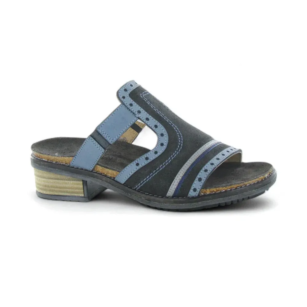 leather - type Nifty Riveted Slide Sandal (17613)