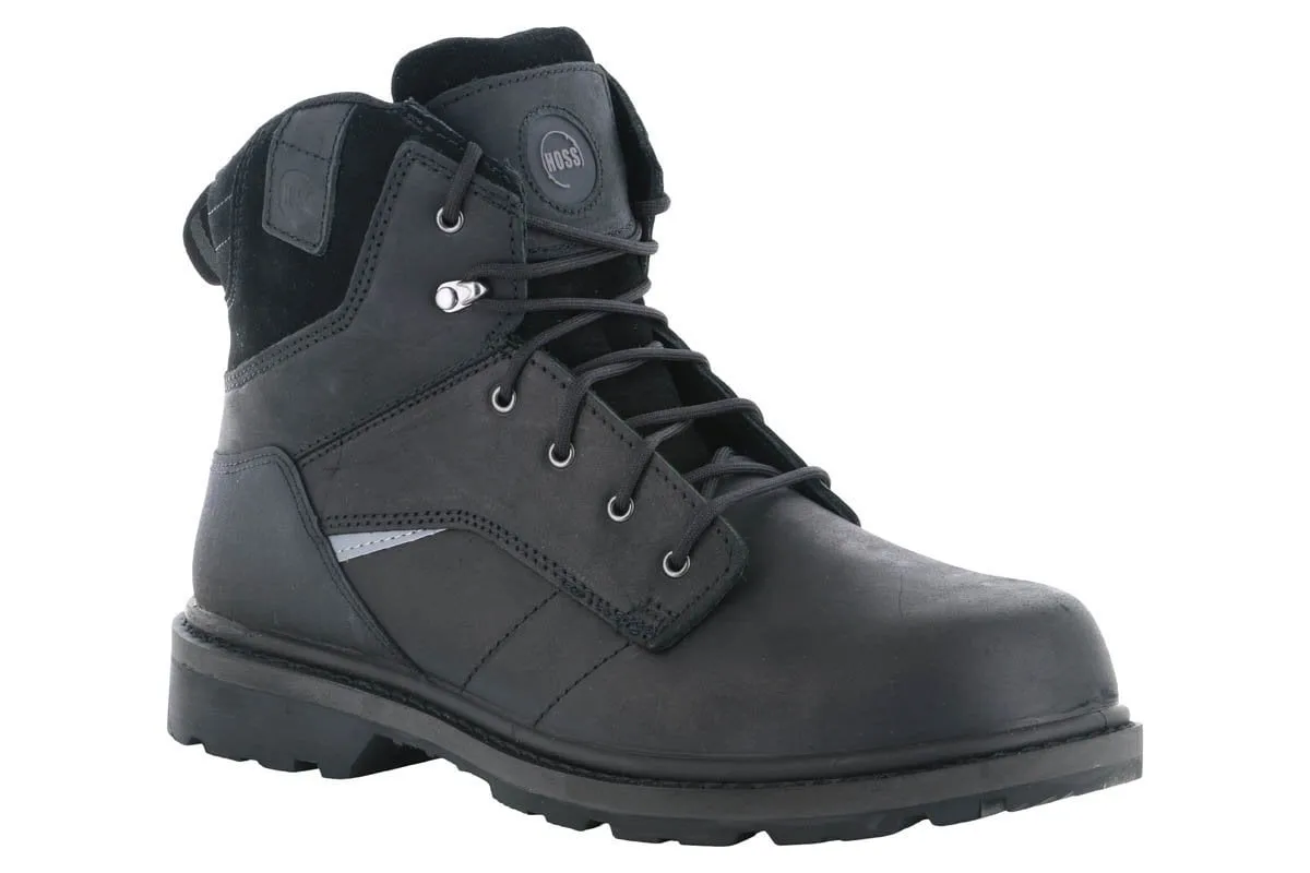 Hoss Carson 6" Composite Toe Boot Black removable insoles
