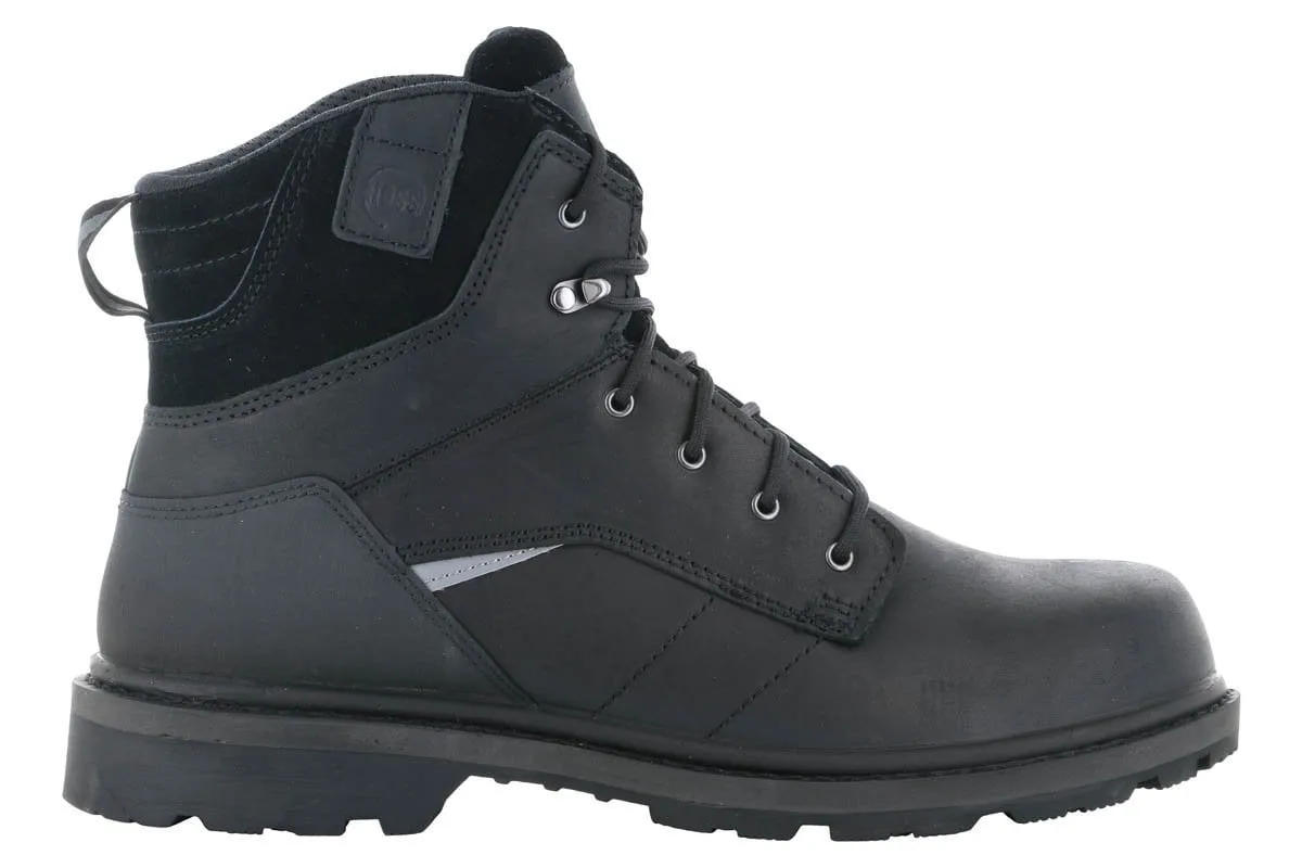 Hoss Carson 6" Composite Toe Boot Black Lace-Up Design